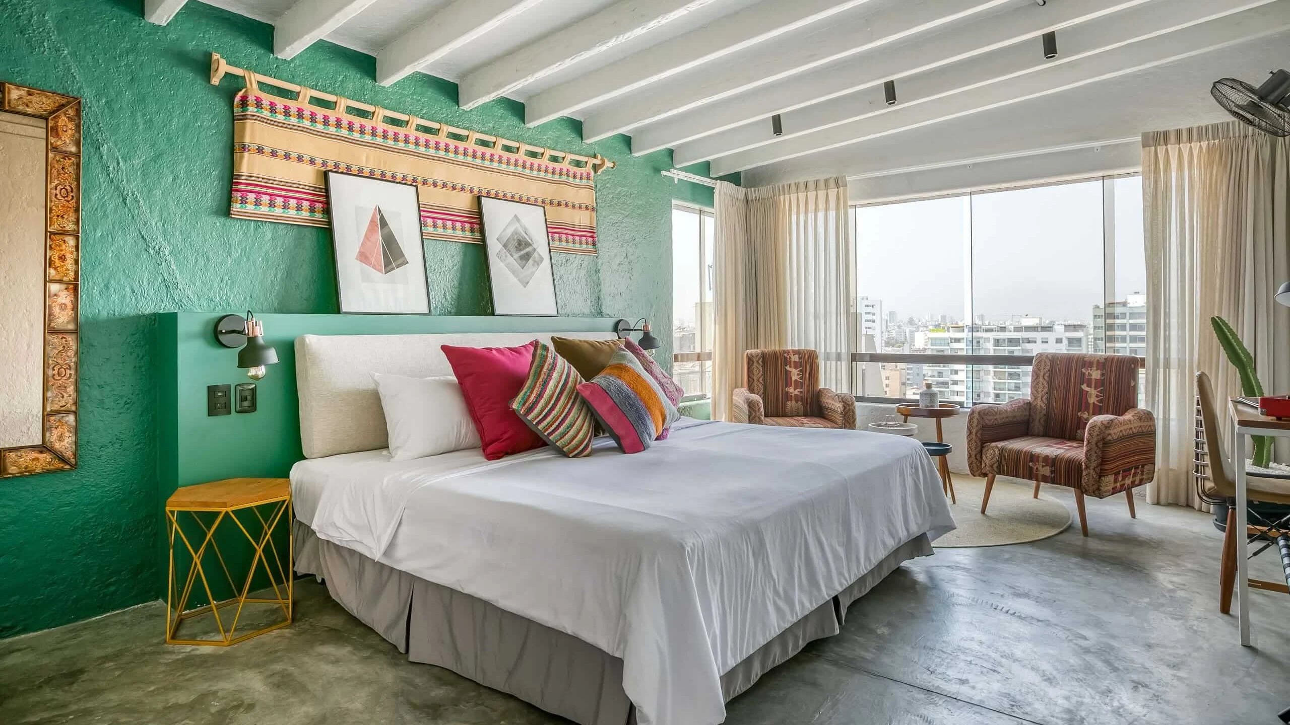 Bedroom with window view