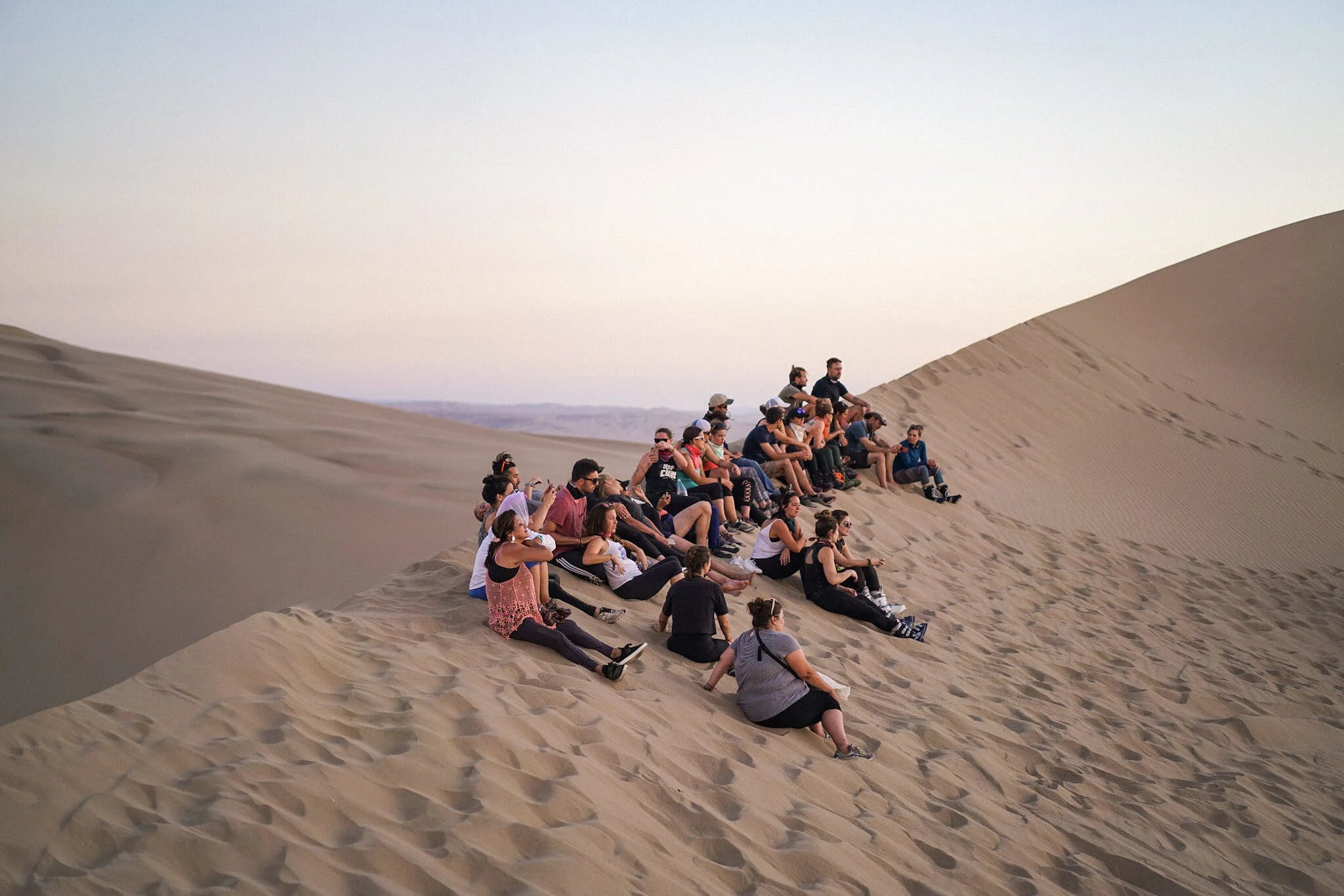 group on sand