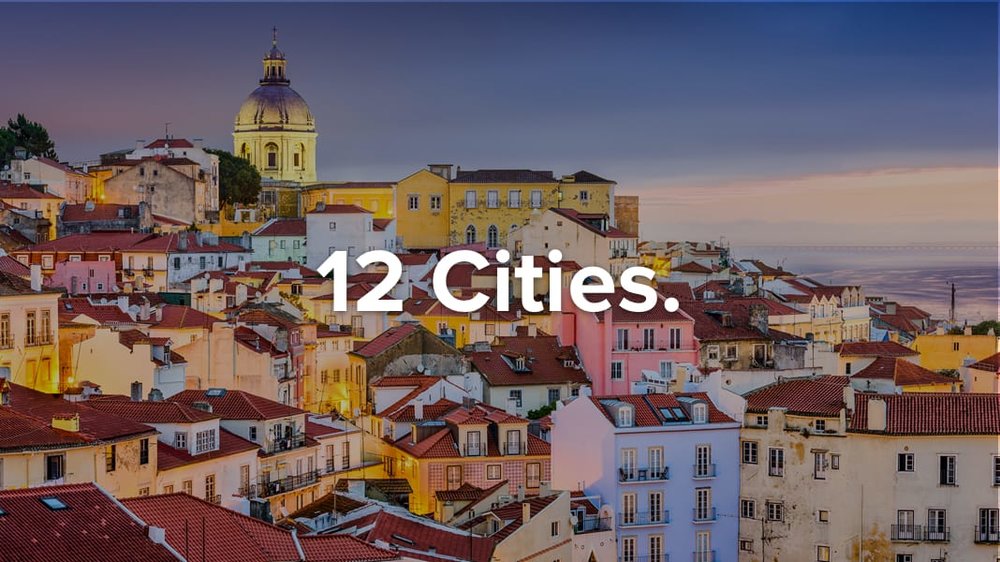 Travel to 12 cities